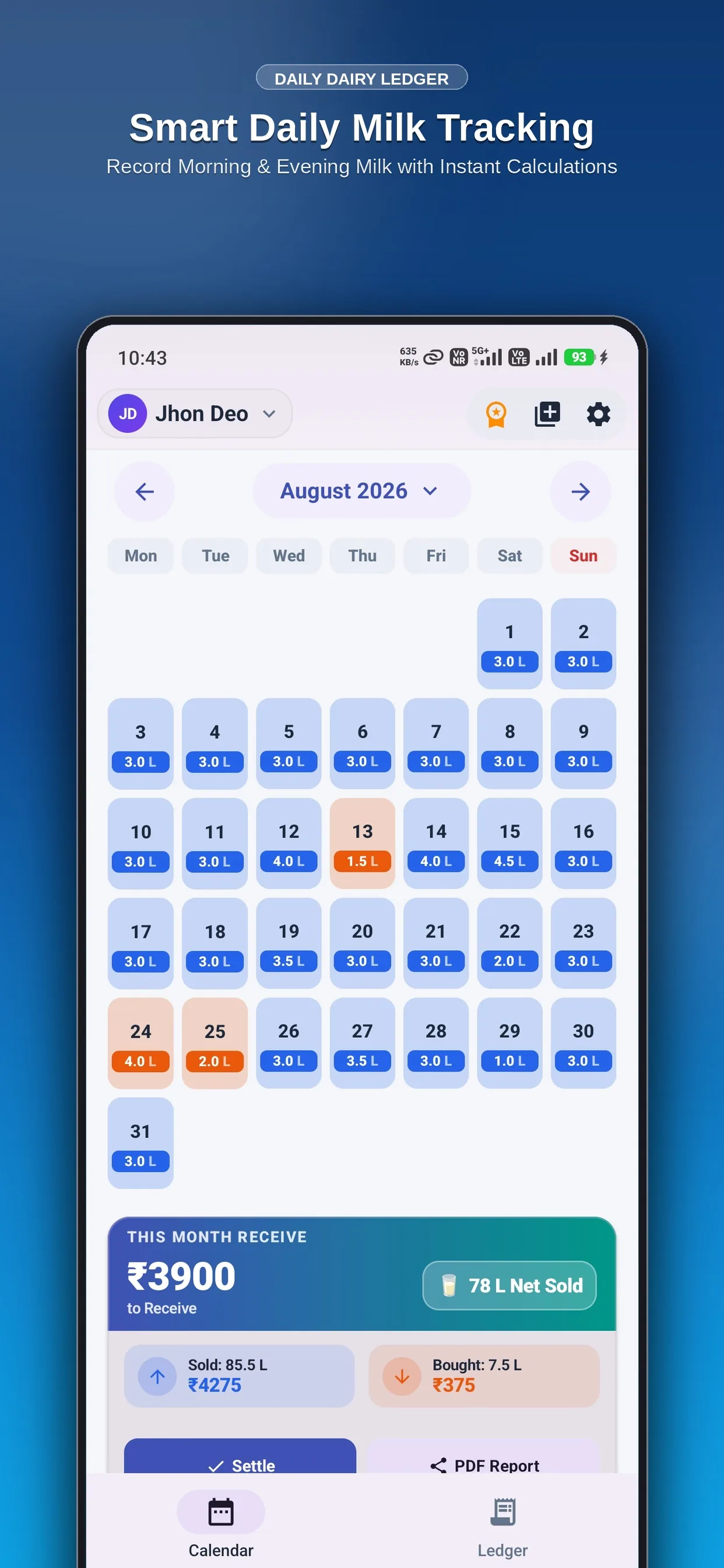 Visual Monthly Calendar